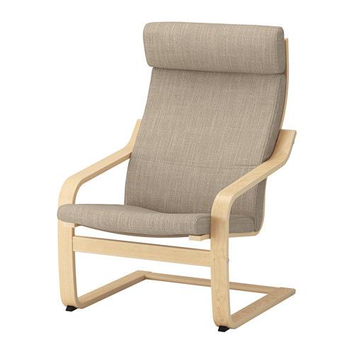 第一位 POÄNG扶手椅 (5星) HKD$990 樺木製造，高椅背設計，能為頸部提供適當支撐，另有多款椅墊可供選擇。
