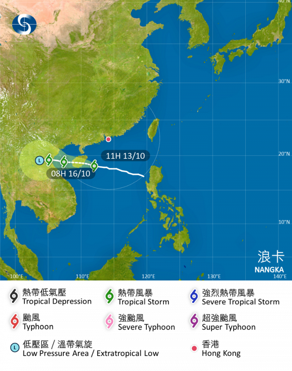 【颱風浪卡】400公里範圍都唔入！浪卡成60年最遙遠的8號風球 網民：一滴風都冇