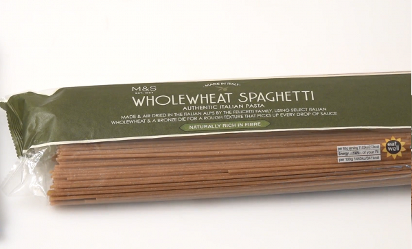 馬莎 Wholewheat Spaghetti (全麥意粉)：271塊昆蟲碎片，9隻完整昆蟲 