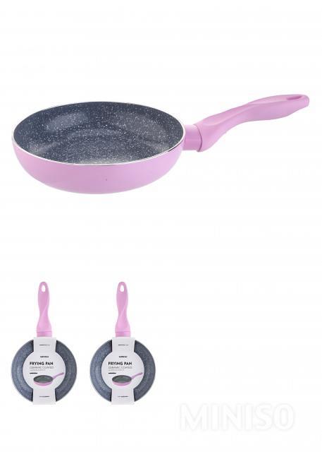 5. 名創優品 Miniso 28cm Ceramic Coasted Frying Pan - Pink $70/4分