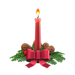 聖誕蠟燭：紅色裝飾物 X 5、雜草 X 5