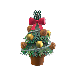 桌上聖誕樹：金色裝飾物 X 5、黏土 X2、樹枝 X3