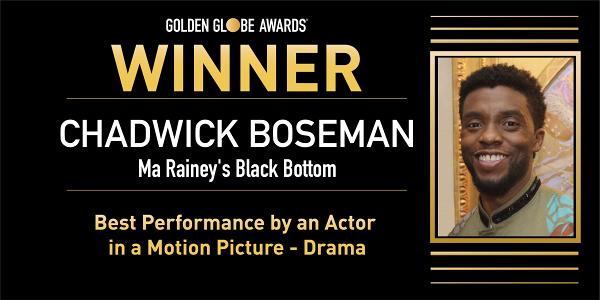 2021金球獎完整得獎名單出爐 已故「黑豹」Chadwick Boseman封影帝 Netflix《后翼棄兵》奪2大獎