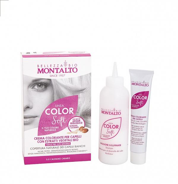 Bellezza Bio MontaltoLinea Color Soft Crema Colorante Per Capelli Con Estratti Vegetali Bio5.0 Castano Chiaro$230