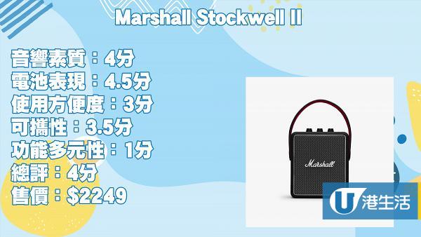 消委會7大人氣品牌藍牙喇叭評測 音響、功能素質！一款$849音質接近滿分 Sony/Marshall/JBL
