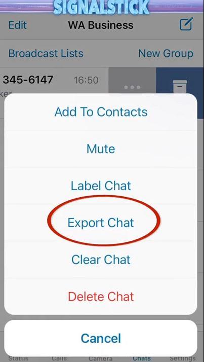 再選「export chat」