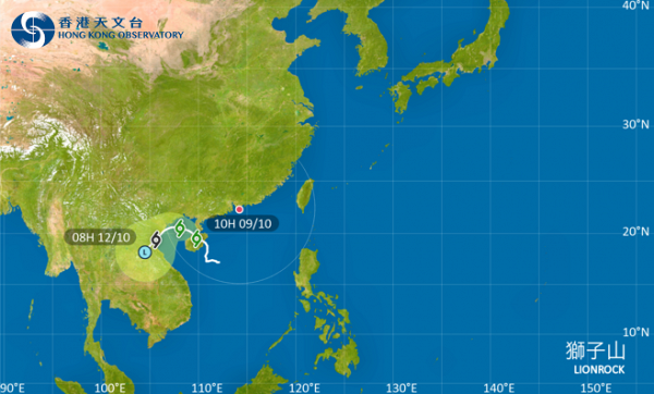 【熱帶風暴獅子山】500公里範圍都唔入！獅子山成60年最遙遠的8號風球 網民：天文台今日補飛