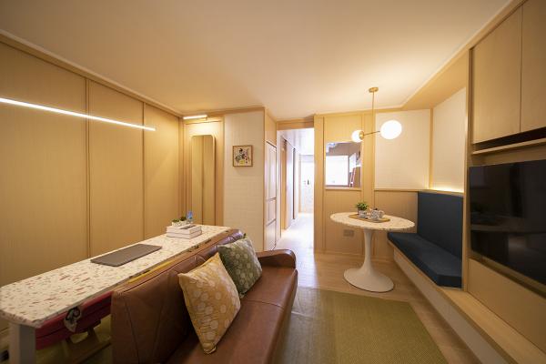 青衣舊式公屋改造成日式蝸居 350呎單位間兩房+洗衣房+8呎大衣櫃