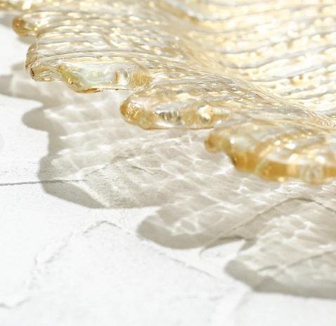 日本Francfranc 華麗下午茶系列 花卉玻璃圖案、高貴金色鑲邊