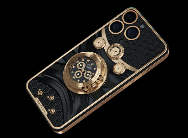 全球限量版「勞力士iPhone」價值逾百萬！超豪設計 將Rolex手錶崁入鑲鑽iPhone