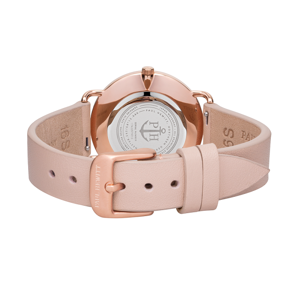 Watch Miss Ocean Line - Pearl IP Rose Gold Leather Watch Strap Nude (USD$149)