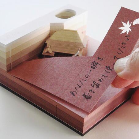 超神奇！ 日本熱話 Memo 紙漸變紙雕藝術品