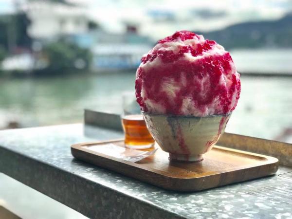 台北淡水海景刨冰店 吃日式冰點看日落