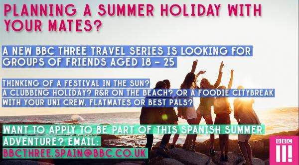 申請資格簡單 BBC招募年輕人免費遊西班牙