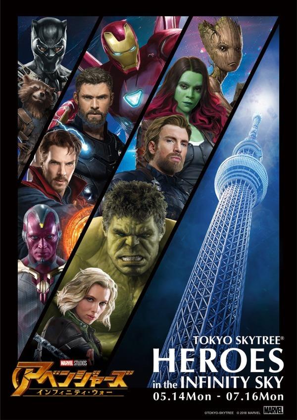 Marvel熱席捲日本 東京晴空塔《復仇者聯盟》限定活動