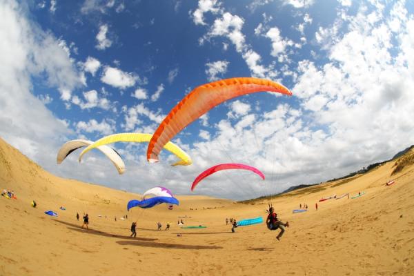 日本鳥取砂丘超大型沙漠 玩滑翔傘/騎駱駝/睇日落