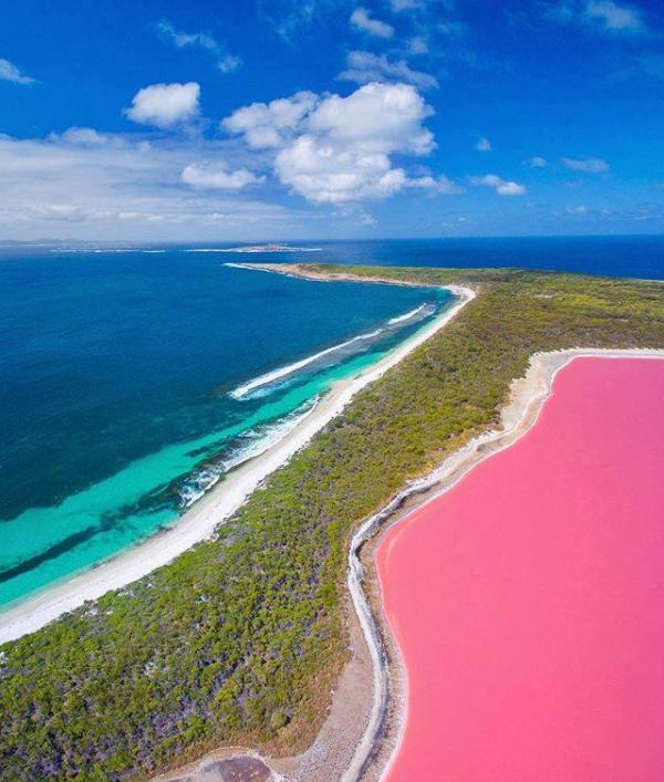 西澳夢幻粉紅色湖泊 影靚相要靠墨鏡？