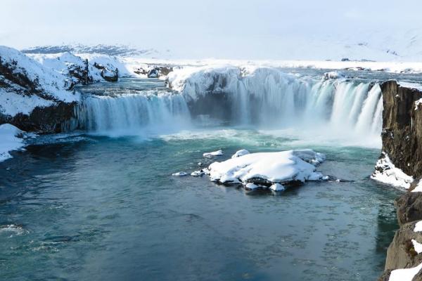 冰島 景點 Godafoss Waterfall