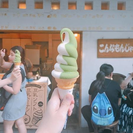 豆乳甜甜圈こんなもんじゃ 豆乳mix抹茶冰淇淋 ¥350