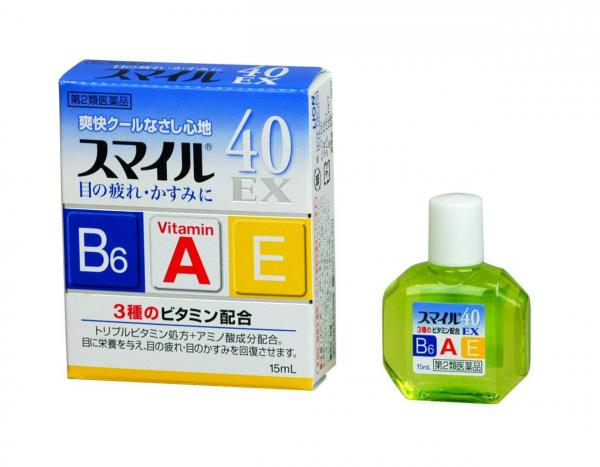 第4位：獅王 Smile40 EX眼藥水 15mL 201円 對眼睛疲勞、視力模糊有效的爽快清涼眼藥水。