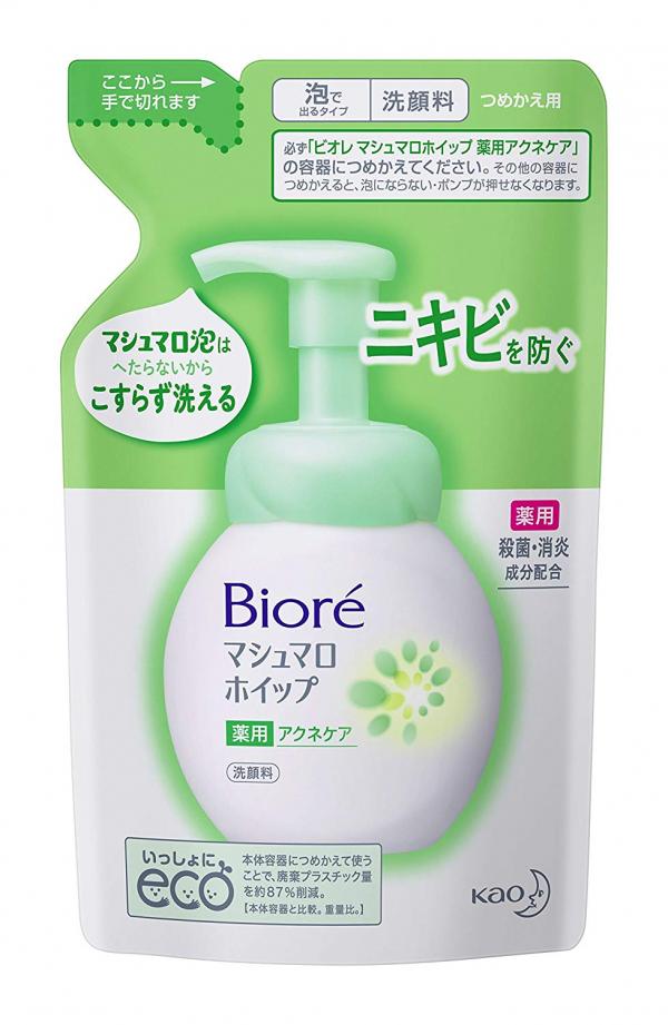 第4位：Bioré 抗痘控油洗面泡沫 130mL 371円 含抗痘成分，以及茶樹精華、甘草精華，調理毛孔與油光，並預防痘痘。