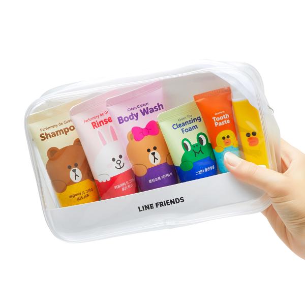 韓國LINE FRIENDS實用旅遊用品推介 熊大兔兔陪你去旅行！ 浴室旅行套裝