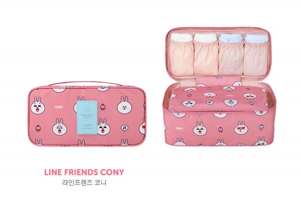 韓國LINE FRIENDS實用旅遊用品推介 熊大兔兔陪你去旅行！ 內衣收納袋