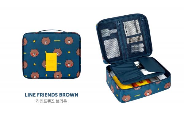 韓國LINE FRIENDS實用旅遊用品推介 熊大兔兔陪你去旅行！ 多用途收納袋