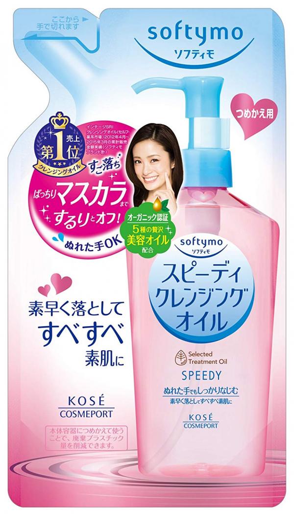第4位：KOSE Softymo 速效卸妝油 200ml (補充裝) 358円 含有去除角質成分，能強效卸除防水妝容。