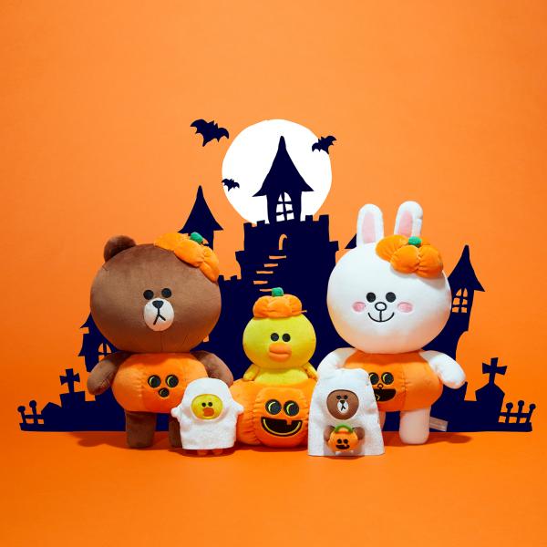 韓國LINE FRIENDS萬聖節系列 Pumpkin Trio of Halloween