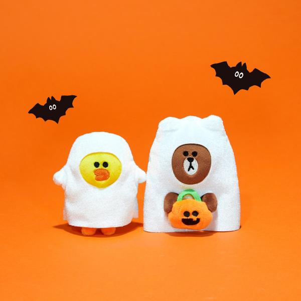 韓國LINE FRIENDS萬聖節系列 Pumpkin Trio of Halloween 扮鬼造型匙扣12,000韓圜 (約港幣)