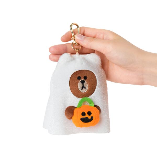 韓國LINE FRIENDS萬聖節系列 Pumpkin Trio of Halloween 扮鬼造型匙扣12,000韓圜 (約港幣) 熊大 Brown (12cm)