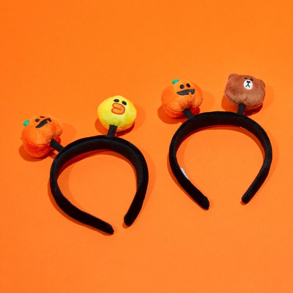 韓國LINE FRIENDS萬聖節系列 Pumpkin Trio of Halloween 頭箍11,000韓圜 (約港幣)