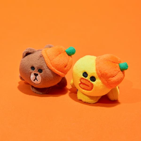 韓國LINE FRIENDS萬聖節系列 Pumpkin Trio of Halloween 髮夾8,500韓圜 (約港幣)