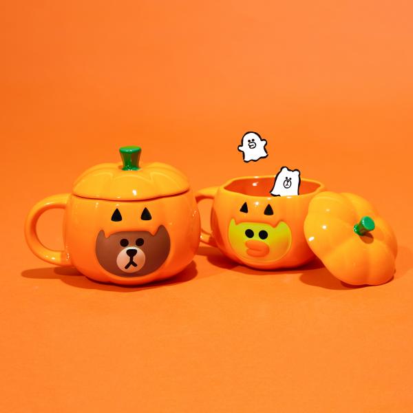 韓國LINE FRIENDS萬聖節系列 Pumpkin Trio of Halloween 馬克杯 (2款)21,000韓圜 (約港幣7)