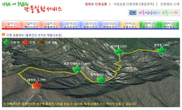 雪嶽山最高峰開始染紅韓國正式踏入紅葉季！