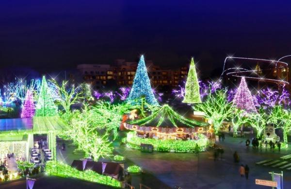 600萬個發光裝置閃照夜空 東京近郊超大型浪漫光影展覽