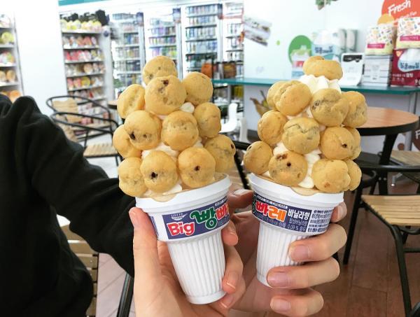 超密集朱古力泡芙雪糕 韓國網上流行新食法！