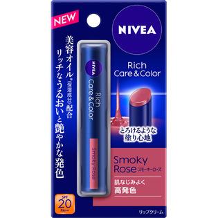 第18位：NIVEA Rich Care & Color 潤唇膏 (Smoky Rose) 2g 638円