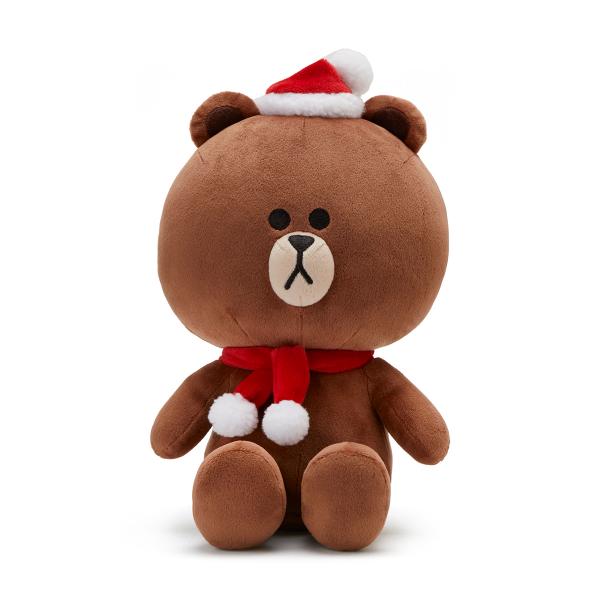 韓國LINE FRIENDS聖誕假期系列 紅色聖誕裝熊大公仔 25cm30,000韓圜 / 約港幣9