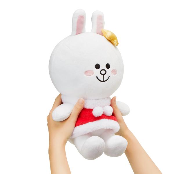 韓國LINE FRIENDS聖誕假期系列 紅色聖誕套裝兔兔公仔 25cm30,000韓圜 / 約港幣9