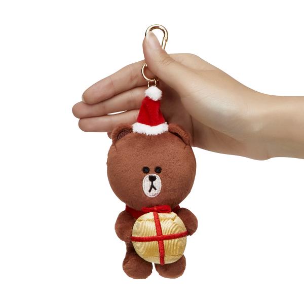 韓國LINE FRIENDS聖誕假期系列 聖誕熊大鎖匙扣公仔 11cm12,000韓圜 / 約港幣