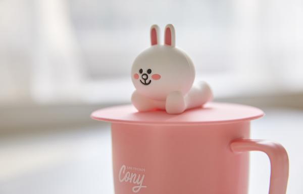 韓國LINE FRIENDS立體杯套裝 兔兔馬克杯連立體杯蓋 (360ml)18,000韓圜 (約港幣4)