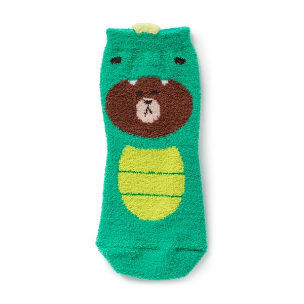 韓國LINE FRIENDS加推叢林系列 恐龍熊大童裝睡眠襪5,900韓圜 (約港幣)
