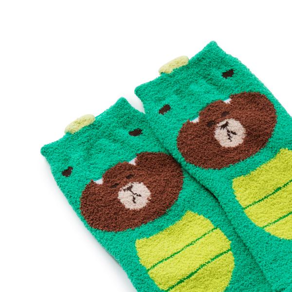 韓國LINE FRIENDS加推叢林系列 恐龍熊大童裝睡眠襪5,900韓圜 (約港幣)