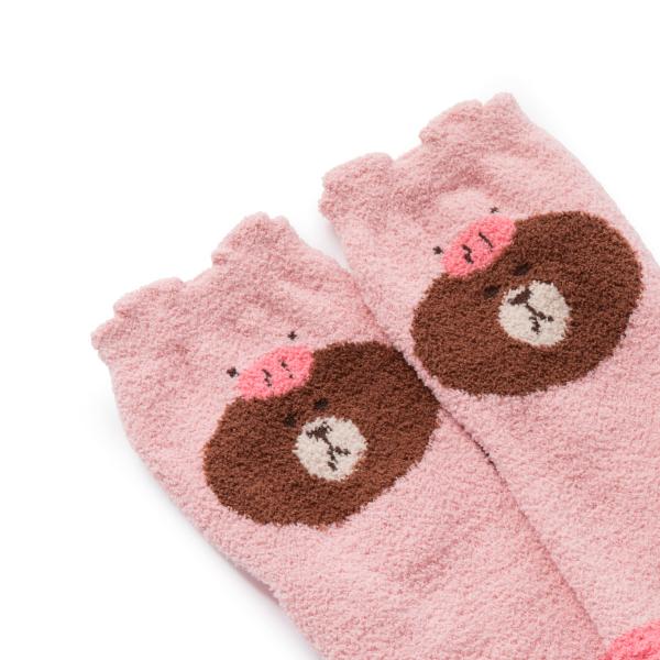 韓國LINE FRIENDS加推叢林系列 小豬熊大童裝睡眠襪5,900韓圜 (約港幣)