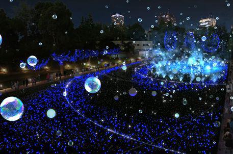 六本木東京Midtown Starlight Garden！19萬顆LED燈海+泡泡燈飾超夢幻！第三幕：星星誕生的地方