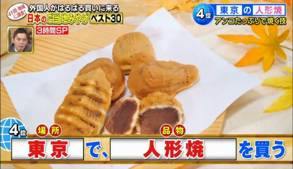 最受遊客歡迎30大日本手信排行！東京香蕉蛋糕只排第19？第4位：東京淺草 人形燒