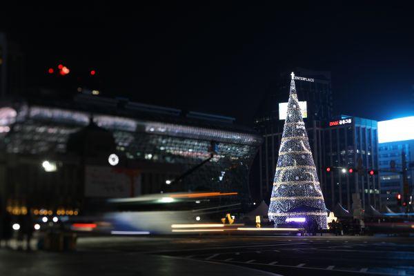 首爾超巨型聖誕樹正式點燈！