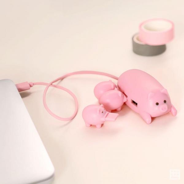 韓國Daiso推出金豬系列 USB 集線器5,000韓圜 (約港幣)